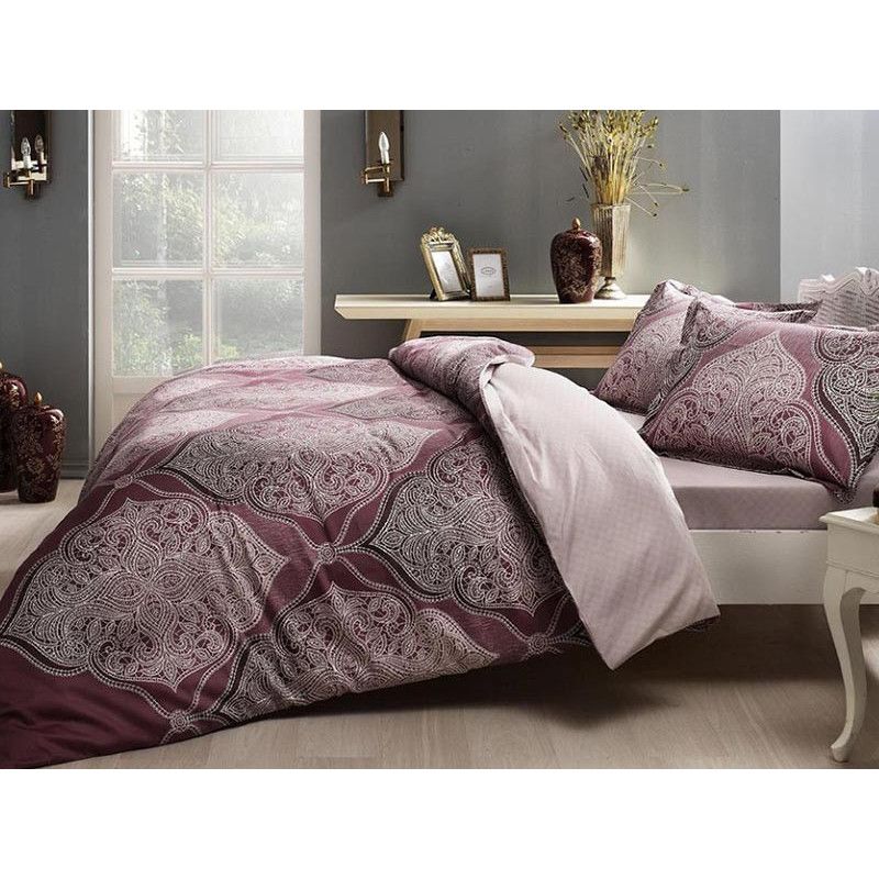 Lenjerie TAC pentru pat Dublu, 100% Bumbac Satin Mako, Yasmin Mov