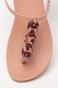 Ipanema, Sandale cu bareta separatoare cu aplicatii cu aspect de pietre Charm, Roz prafuit, 35.5
