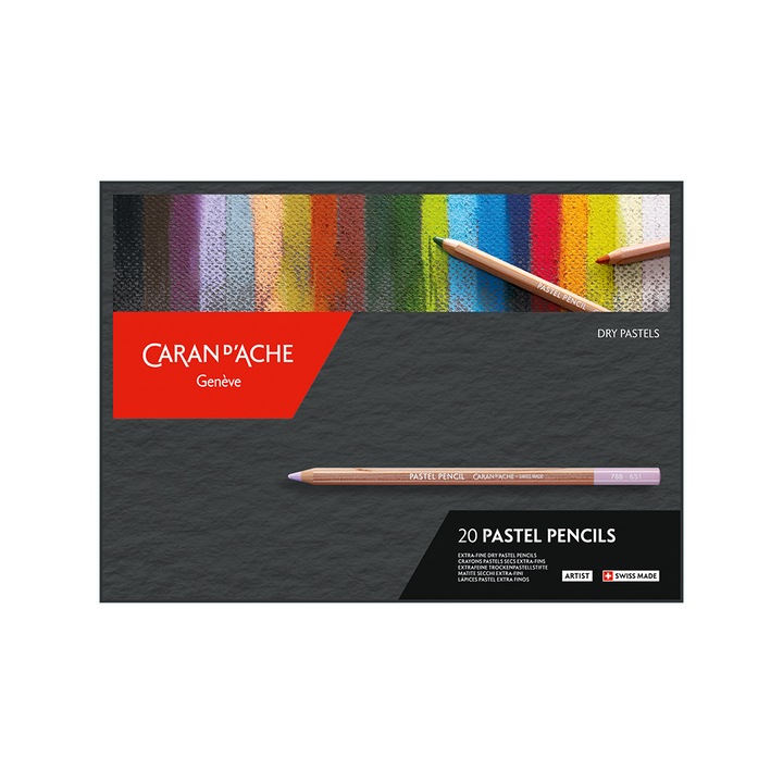 Пастелни моливи Caran d'Ache, 20 цвята