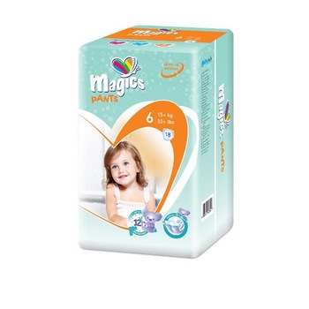 Scutece chilotel Magics Pants Air Tubes Marime 6 XLarge, 15+kg, 18 bucati Scutece chilotel Magics Pants Air Tubes Marime 6 XLarge, 15+kg, 18 bucati