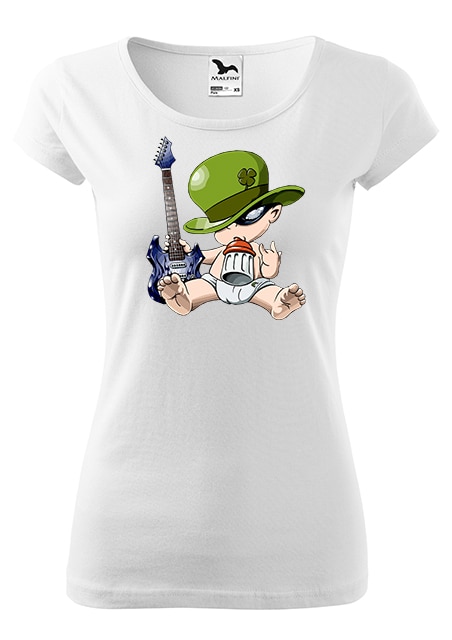 Tricou cu maneca scurta,K-off,alb,Baby Rock