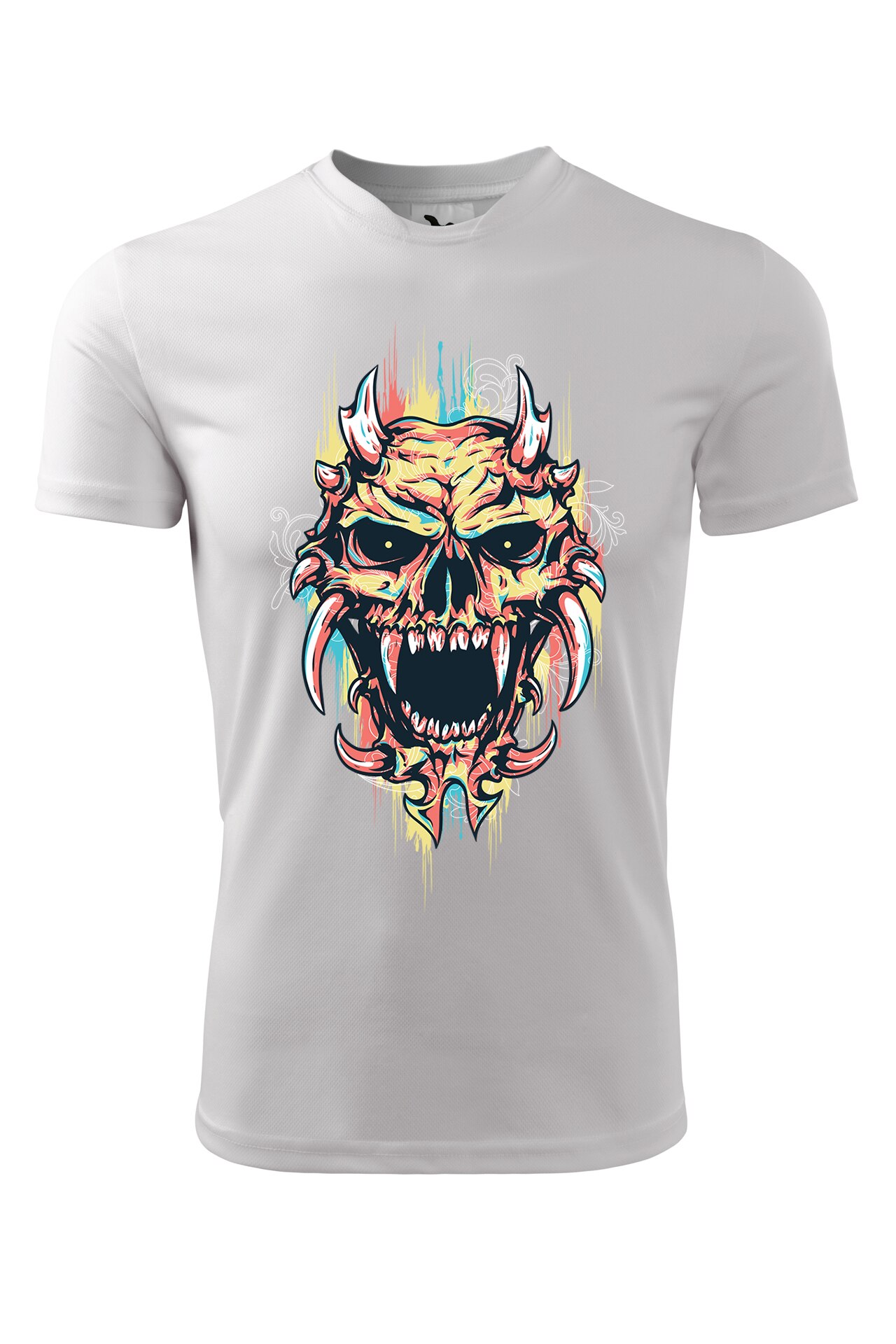 Tricou personalizat, Craniu Colti, Adler, Alb