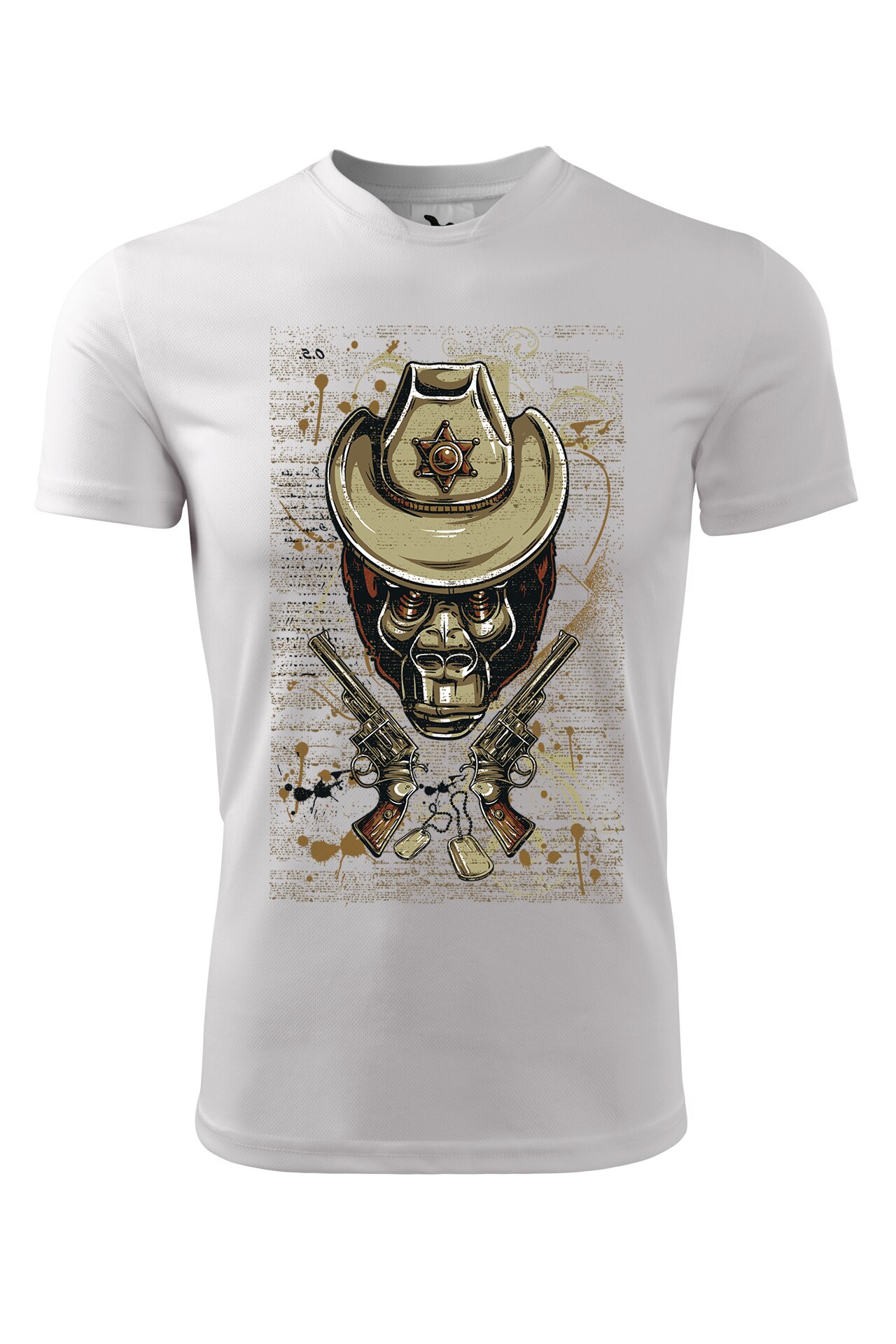 Tricou personalizat, Primata Sheriff, Adler, Alb