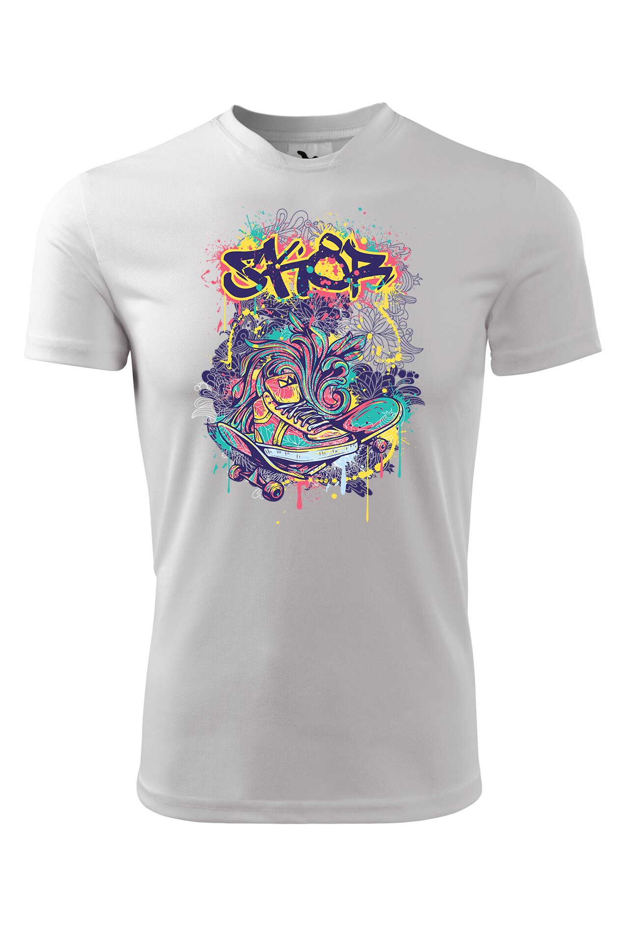 Tricou personalizat, Skater, Adler, Alb