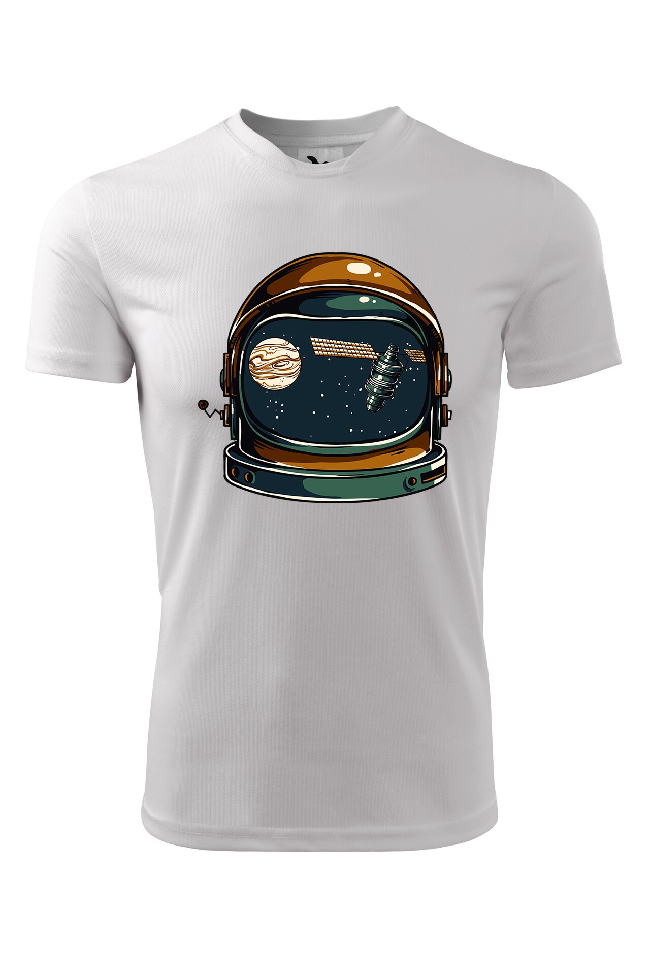 Tricou personalizat, Casca Cosmonaut, Adler, Alb
