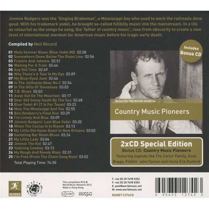 Jimmie Rodgers - The Rough Guide to Country Legends - CD