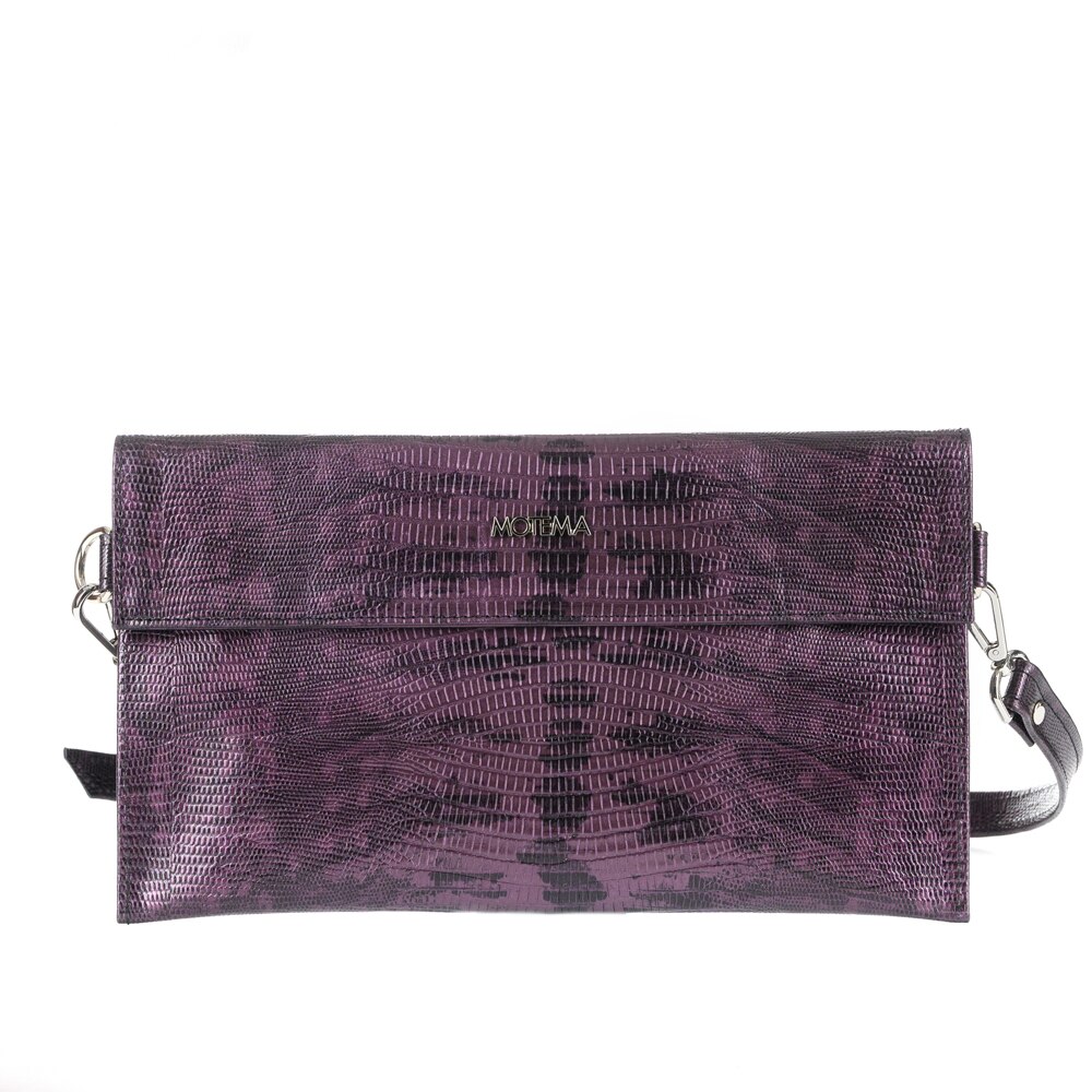 Geanta plic Motema Innes, mov, 25x15cm, piele naturala