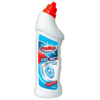 Pachet 3x Gel Wc Promax Igienizant cu clor , 3x 0.75l Pachet 3x Gel Wc Promax Igienizant cu clor , 3x 0.75l