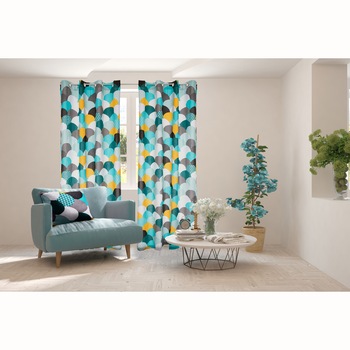 Set 2 draperii Heinner Home , 100% bumbac, 140x270cm, model Ayo Set 2 draperii Heinner Home , 100% bumbac, 140x270cm, model Ayo