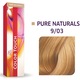 Vopsea de par demi-permanenta Wella Professionals Color Touch 9/03 blond luminos auriu natural, 60 ml