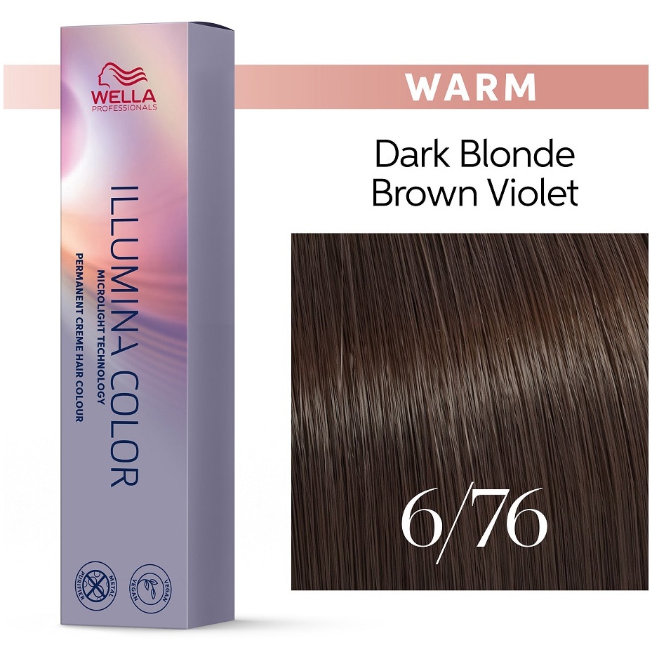 Vopsea de par permanenta Wella Professionals Illumina Color, 6/76