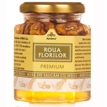 Miere cu nuca Roua Florilor, 230g Miere cu nuca Roua Florilor, 230g
