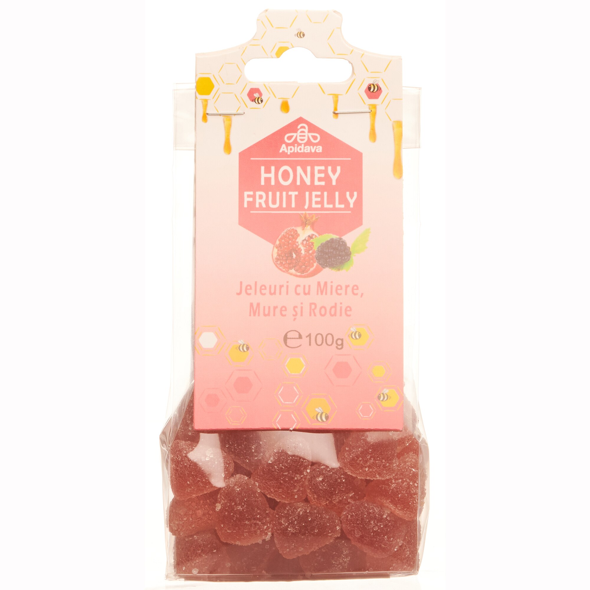 Jeleuri Apidava cu miere,mure si rodie, 100g