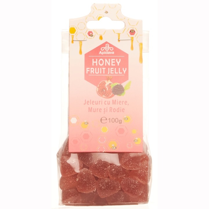 Apidava zselé mézzel, szederrel és gránátalmával, 100g