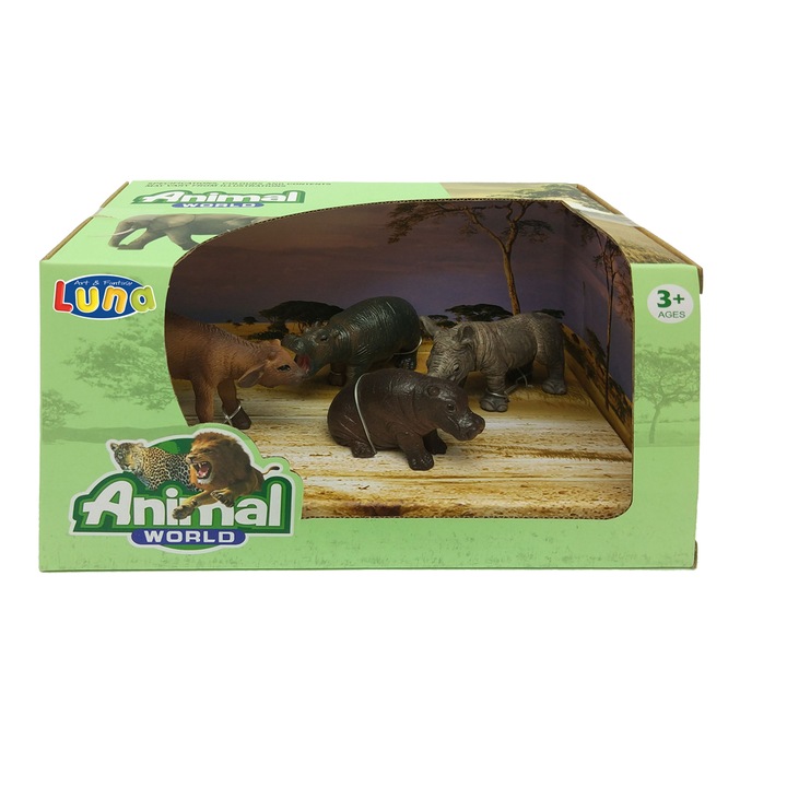 Set animale salbatice 2, 4 piese in cutie