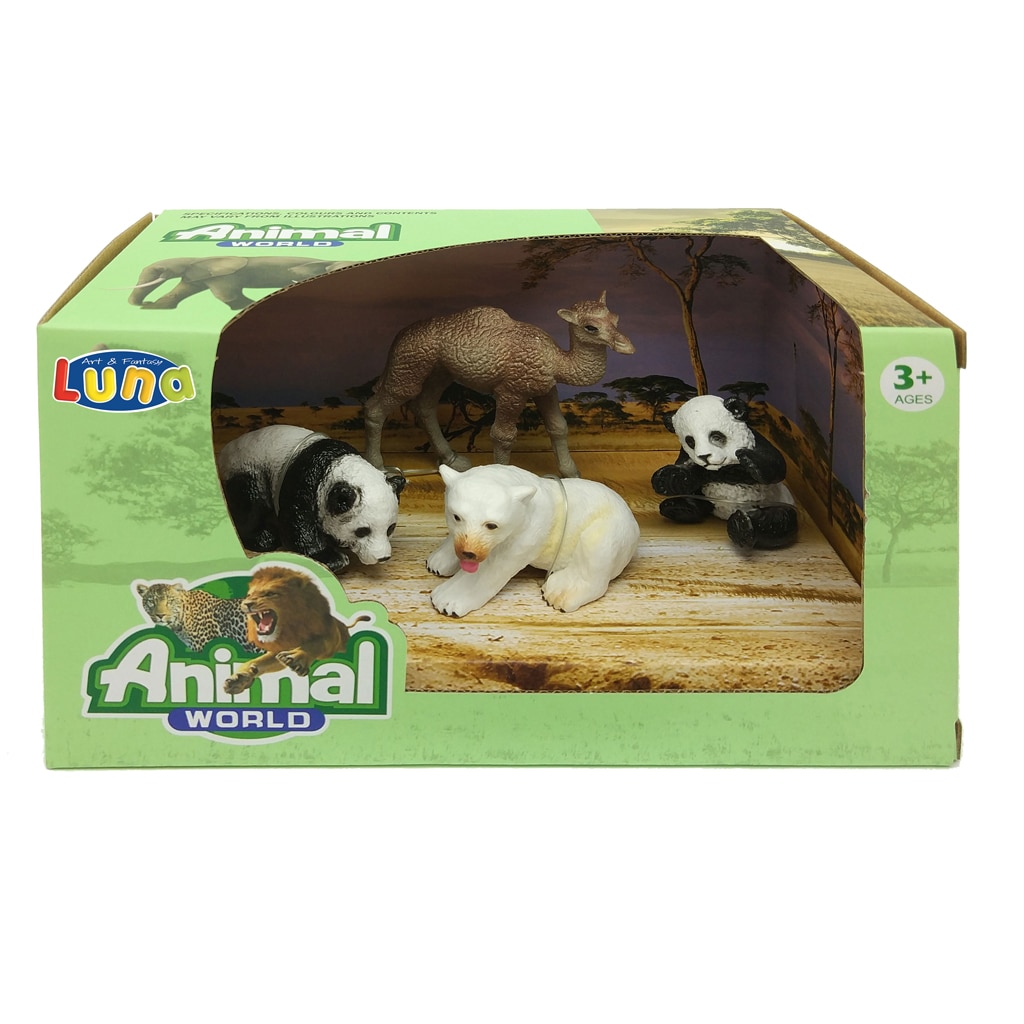 Set animale salbatice 3, 4 piese in cutie