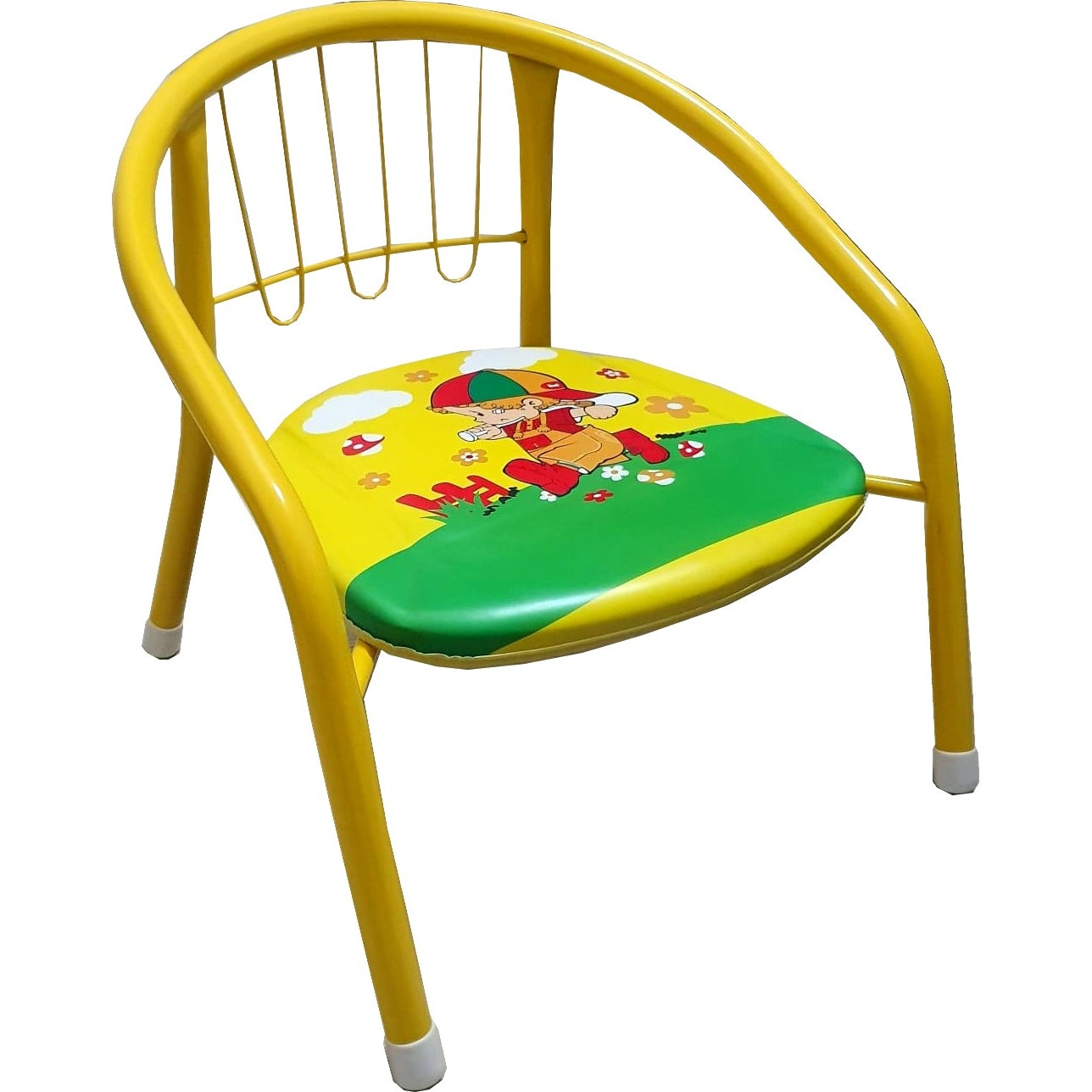 hay anywhere Fruitful Scaun metalic pentru copii Novokids™ Little chair, Sezut moale cu sunete,  Pentru interior si exterior, Dimensiuni 36x36x34 cm, Galben - eMAG.ro