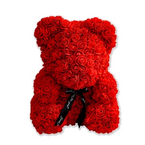Ursulet Flori Din Spuma Rosu Imaltime 25cm Emag Ro
