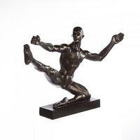 statueta sculptura sportiv cu soclu rasina argintiumaro imagen 46_2_
0