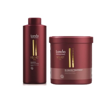 Set pentru revitalizare Londa Velvet: 1000 ml Sampon + 750 ml Masca Set pentru revitalizare Londa Velvet: 1000 ml Sampon + 750 ml Masca