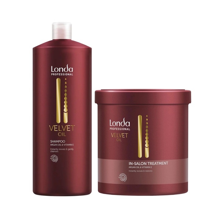 Set pentru revitalizare Londa Velvet: 1000 ml Sampon + 750 ml Masca