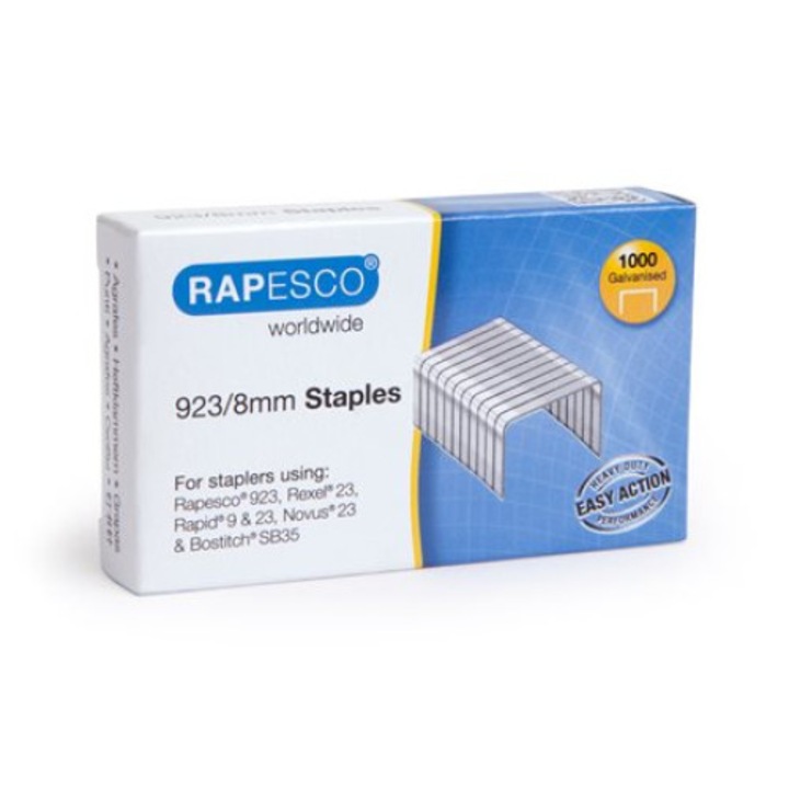 RAPESCO Tűzőkapocs, 923/8, erős, RAPESCO