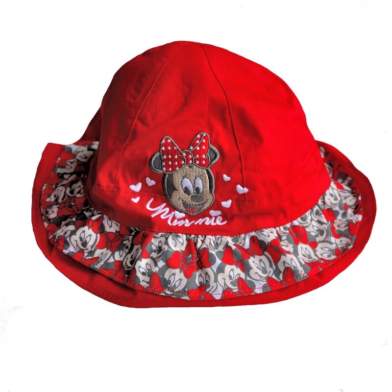 Palarioara de vara Minnie rosie, 48 cm