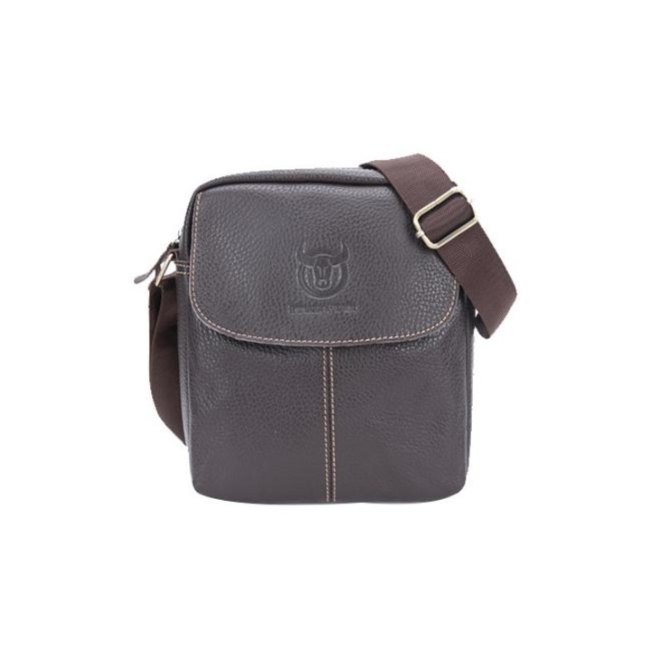 Geanta barbati, Jack GB7639, Piele Naturala, Maro, 22x21x8 cm