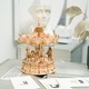 3D пъзел Карусел, , ROBOTIME Дървен, 178 бр
