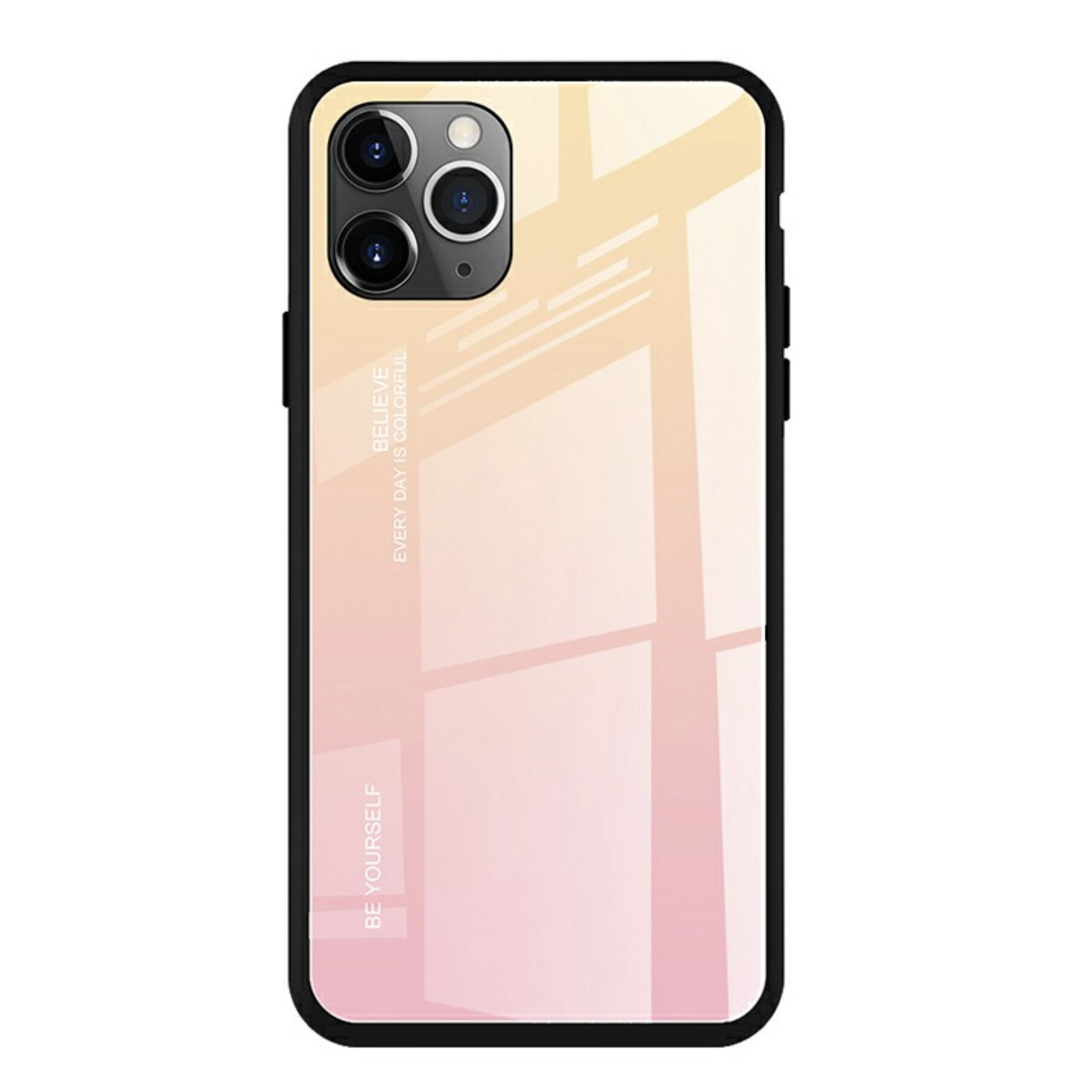 Husa de protectie Bibilel Gradient pentru iPhone 11 Pro, protectie spate, bumper, capac de protectie, Gold Rose, BBL1436