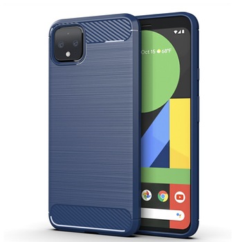 Husa de protectie BIBILEL cu insertii carbon pentru Google Pixel 4 XL, protectie spate, bumper, capac de protectie, Bleumarin, BBL1449 Husa de protectie BIBILEL cu insertii carbon pentru Google Pixel 4 XL, protectie spate, bumper, capac de protectie, Bleumarin, BBL1449