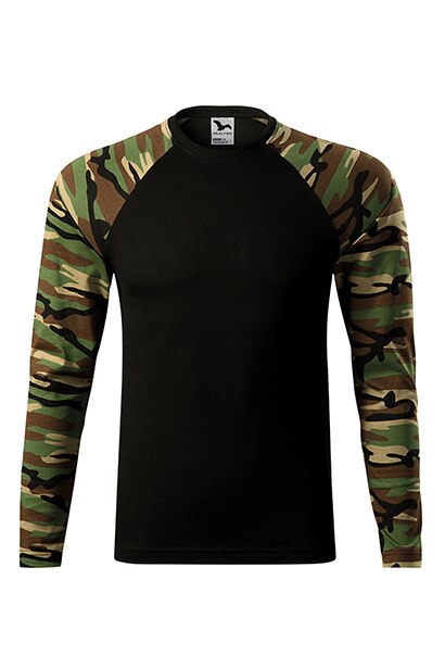 Bluza pentru barbati CAMOUFLAGE LS, camuflaj, Camuflaj negru