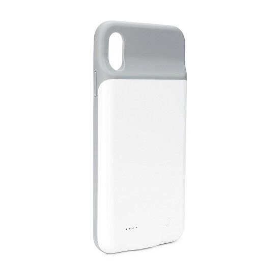 Husa cu Baterie Apple iPhone XS,iPhone X - iberry Case Battery 3200 mAh White/Gray