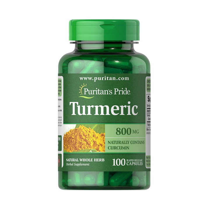Turmeric (Curcuma longa), 800 mg, Puritan's Pride, 100 capsule