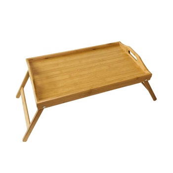 Tava servire, picioare pliabile, bambus, 50x30x23 cm, natur Tava servire, picioare pliabile, bambus, 50x30x23 cm, natur