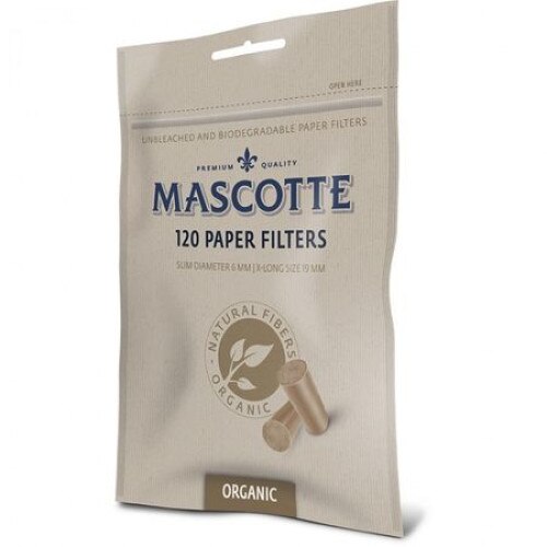 Punga cu 120 filtre Tigarete Rulat Mascotte Slim X Long Organic