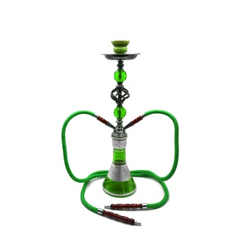 Narghilea Tobi, Maydum, 2 furtunuri, Verde, 55 cm Narghilea Tobi, Maydum, 2 furtunuri, Verde, 55 cm