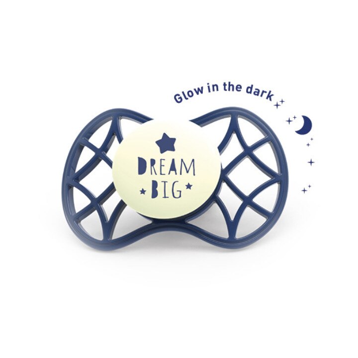 Suzeta orthodontica de noapte cu capac protector, Nuvita, 6 luni+ Alabstru