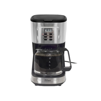 Filtru de Cafea Digital, Zilan , 900 W, Capacitate 12 Cesti, Timer Programabil, Rezervor Transparent Gradat 1,5 L, Sistem Anti-picurare, Picioare Anti-alunecare, Design Modern, Negru Filtru de Cafea Digital, Zilan , 900 W, Capacitate 12 Cesti, Timer Programabil, Rezervor Transparent Gradat 1,5 L, Sistem Anti-picurare, Picioare Anti-alunecare, Design Modern, Negru