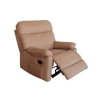 Fotoliu cu recliner manual, Dennis Whisky, Stofa Poliester Nubuck, Lungime 110 cm Fotoliu cu recliner manual, Dennis Whisky, Stofa Poliester Nubuck, Lungime 110 cm