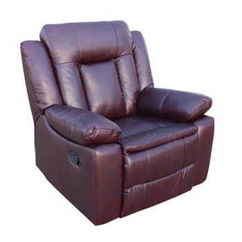Fotoliu Ackerley Burgundy, Mobila Domnel, Piele naturala cu 1 recliner manual Fotoliu Ackerley Burgundy, Mobila Domnel, Piele naturala cu 1 recliner manual