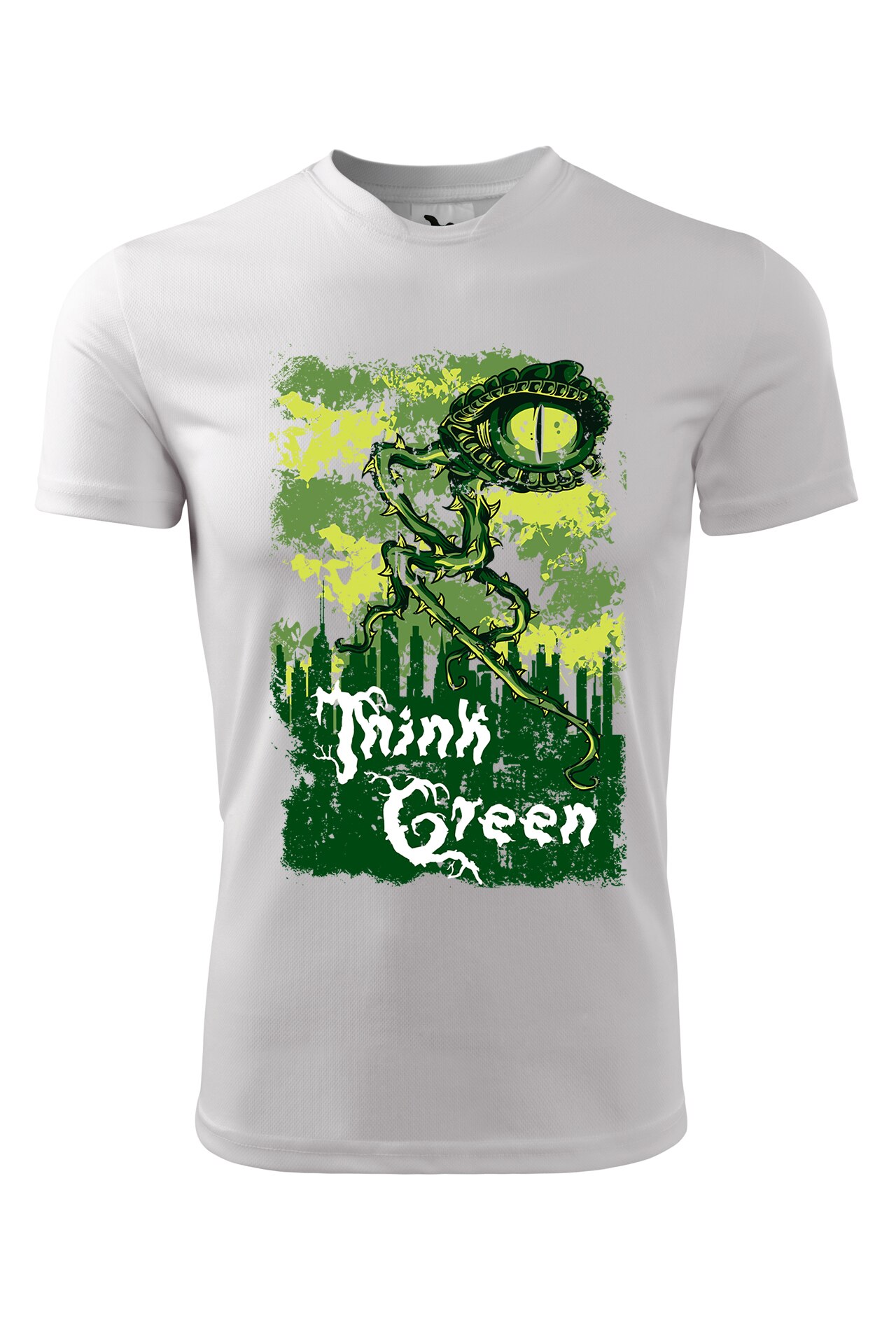 Tricou personalizat, Think Green, Adler, Alb
