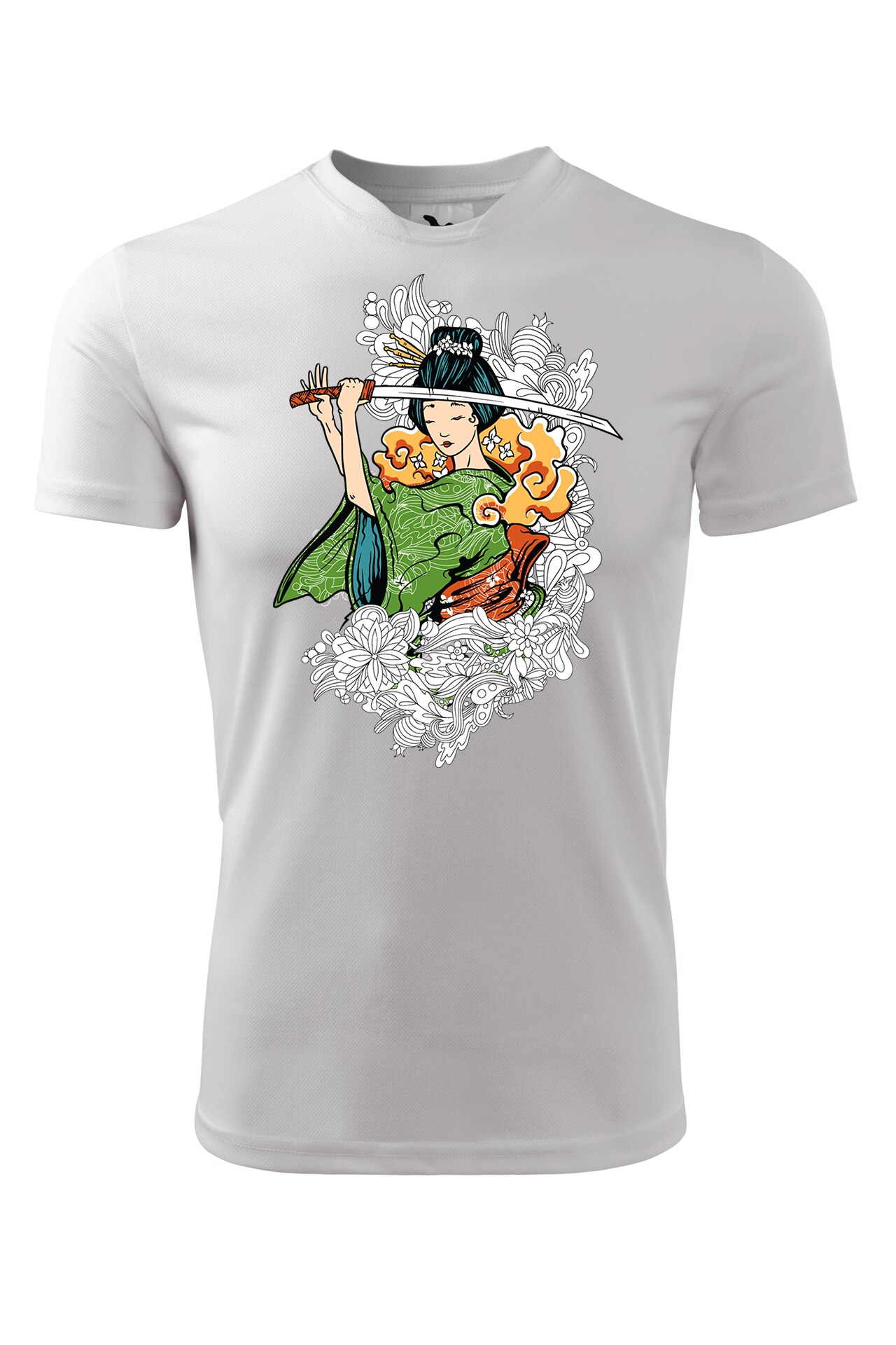 Tricou personalizat, Geisha Sabie, Adler, Alb