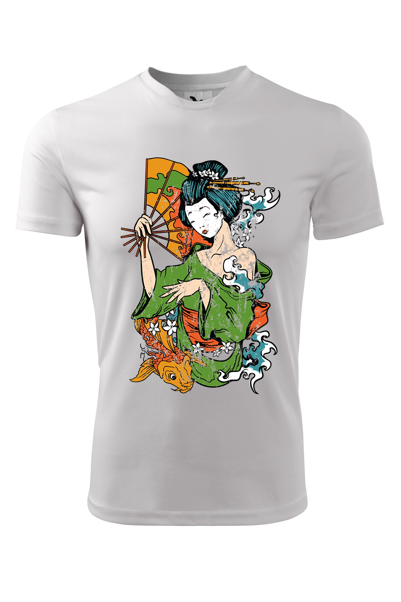 Tricou personalizat, Geisha Verde, Adler, Alb