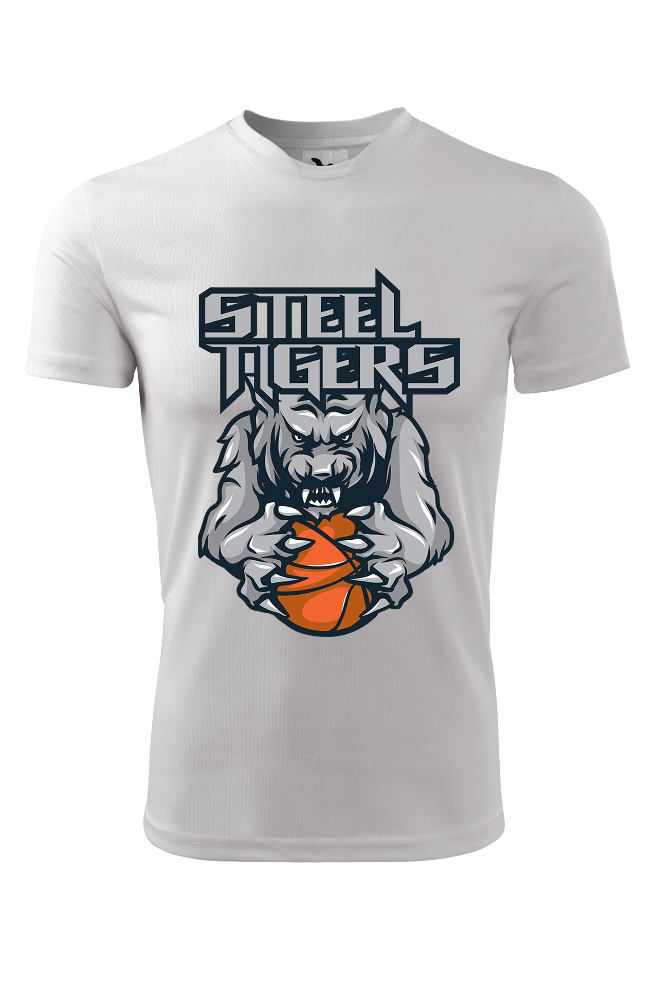 Tricou personalizat, Steel Tigers, Adler, Alb