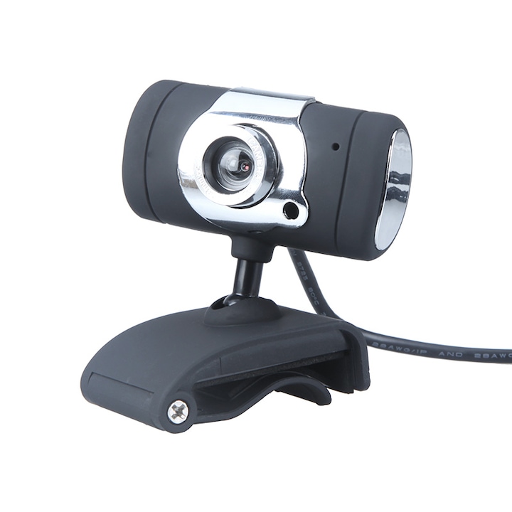 Anself webkamera, beépített mikrofon, HD, USB 2.0, 50 millió pixel, fekete/piros
