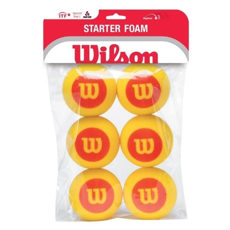 Set mingi tenis WIlson Starter Foam, incepatori, galben