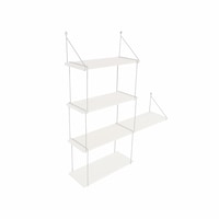 Etajera TIKI 502 cu 4 rafturi alba / alb