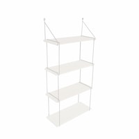 Etajera TIKI 501 cu 4 rafturi alba / alb
