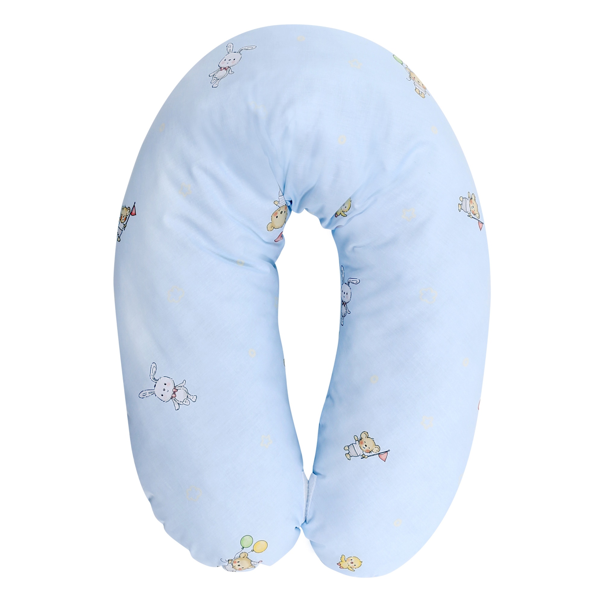 Perna multifunctionala de gravida si alaptat Lorelli, Bear Party Blue, Ursulet, Albastru